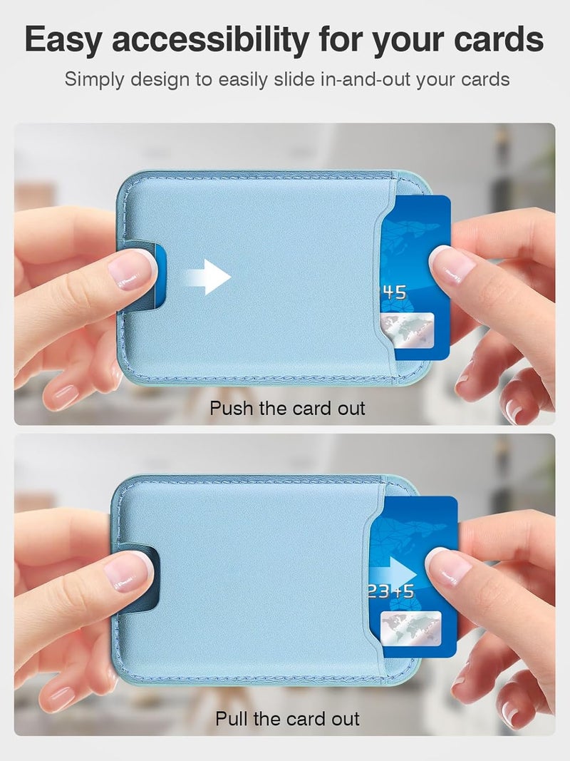 TopMade for Magsafe Wallet, Strongest Magnetic Card Holder for iPhone 17, iPhone 16/15/14/13/12 Series, Leather Magnetic Phone Wallet with Powerful Magnets, RFID Blocking, Fit 4 Cards, White Ice - Image 4